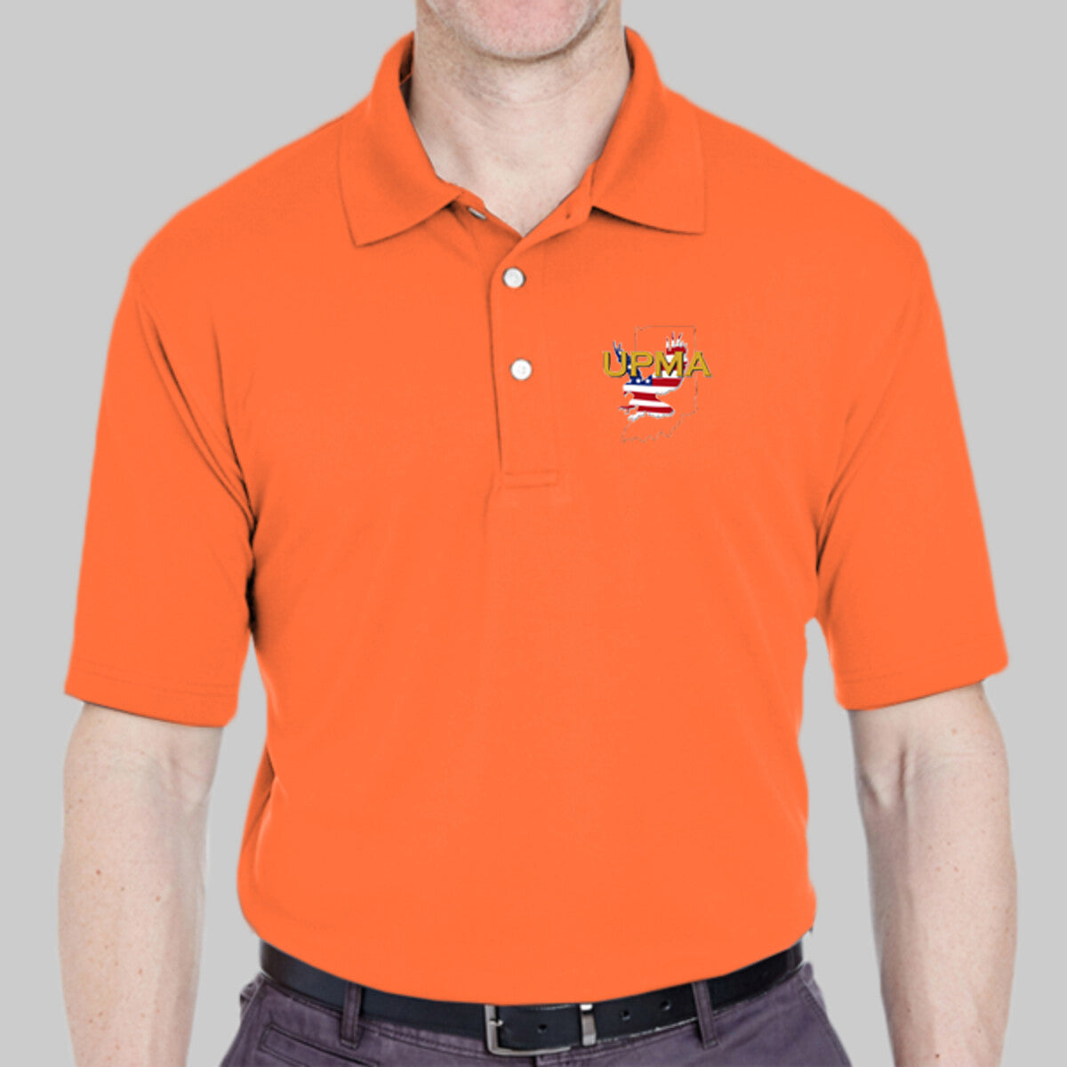 INDIANA Logo Unisex Performance Polo Shirt Embroidered