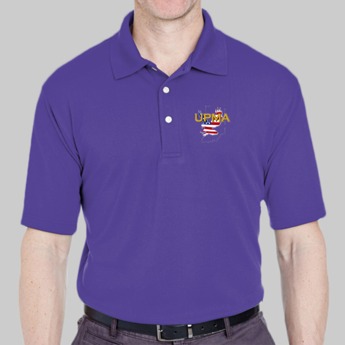 INDIANA Logo Unisex Performance Polo Shirt Embroidered