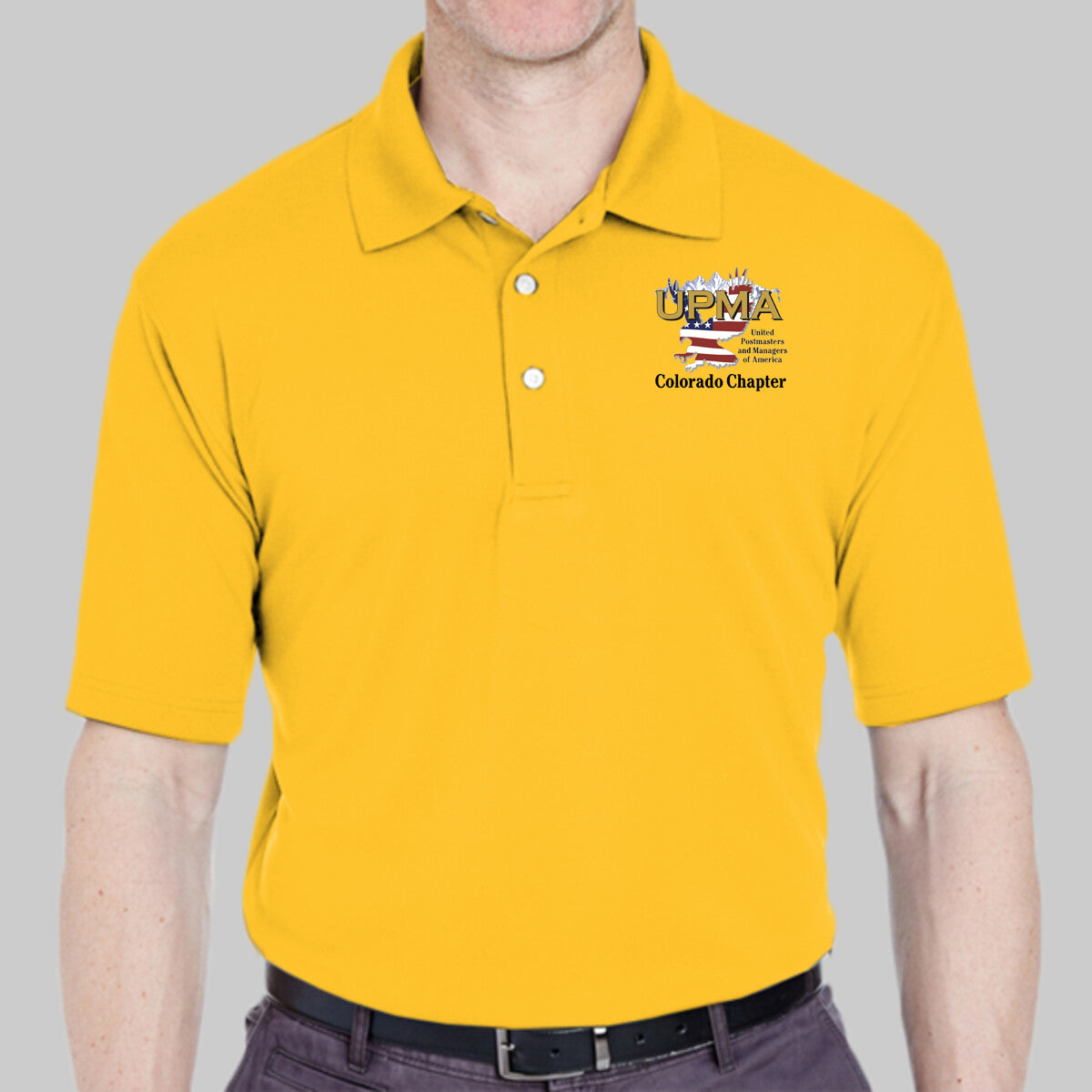COLORADO State Logo unisex Performance Polo Shirt Embroidered