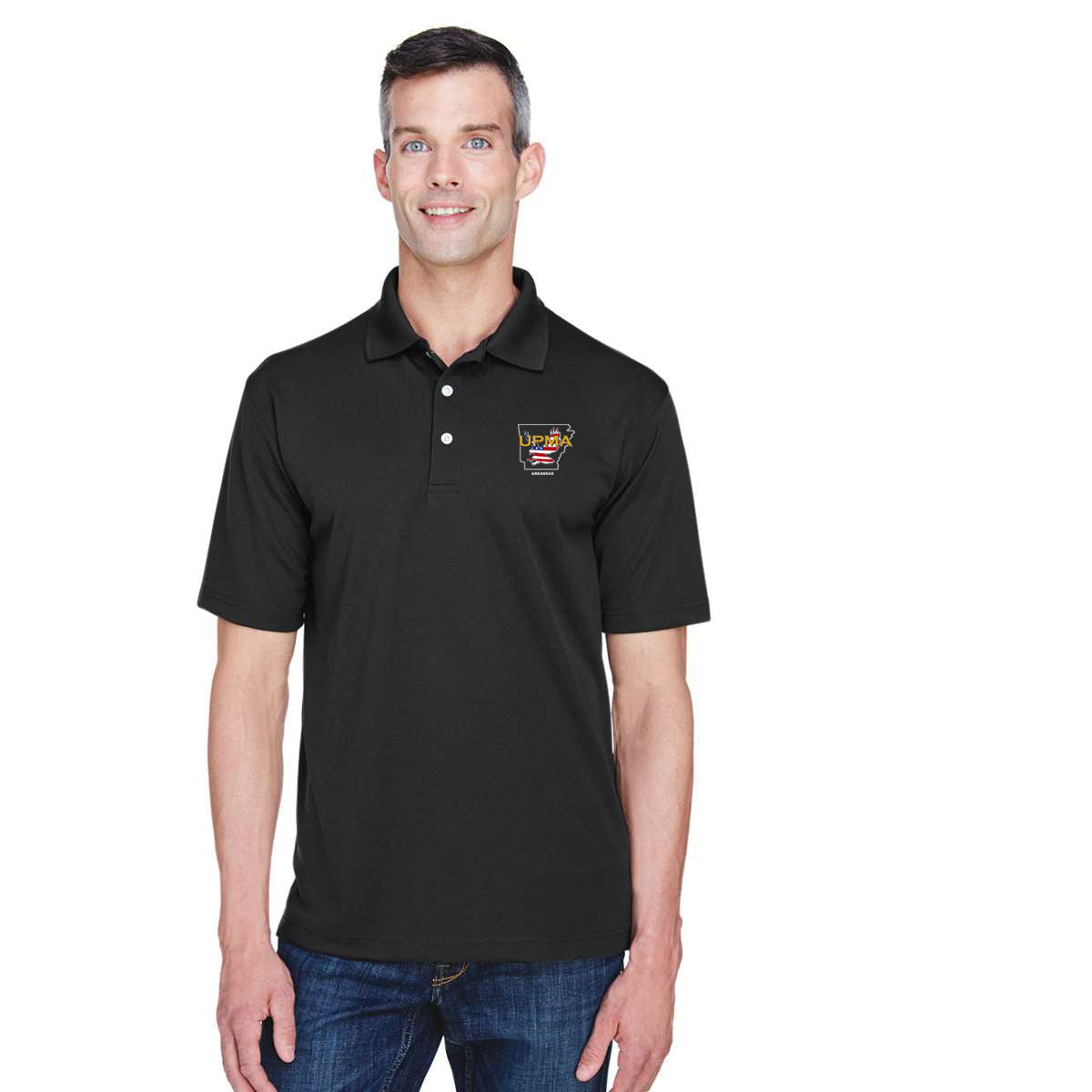 ARKANSAS State Logo unisex Performance Polo Shirt Embroidered