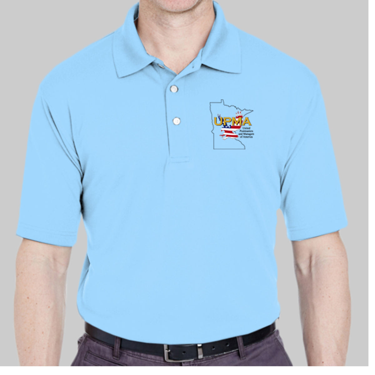 MINNESOTA State Logo Unisex Performance Polo Shirt Embroidered