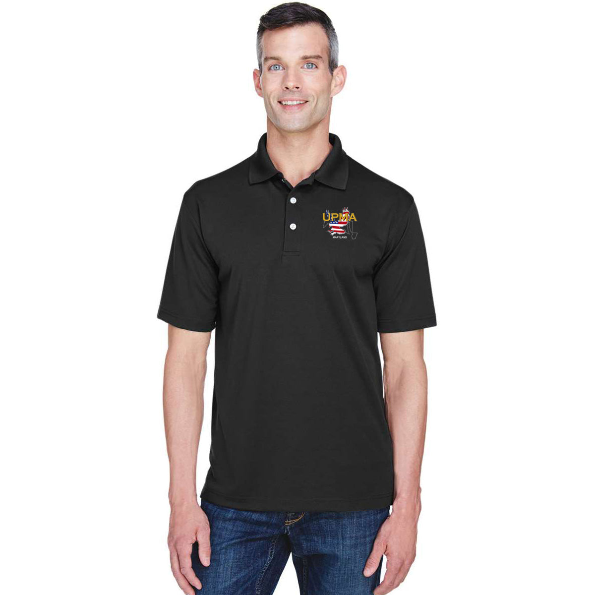 MARYLAND State Logo unisex Performance Polo Shirt Embroidered
