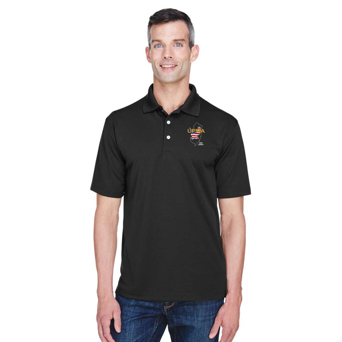NEW JERSEY   State Logo unisex Performance Polo Shirt Embroidered