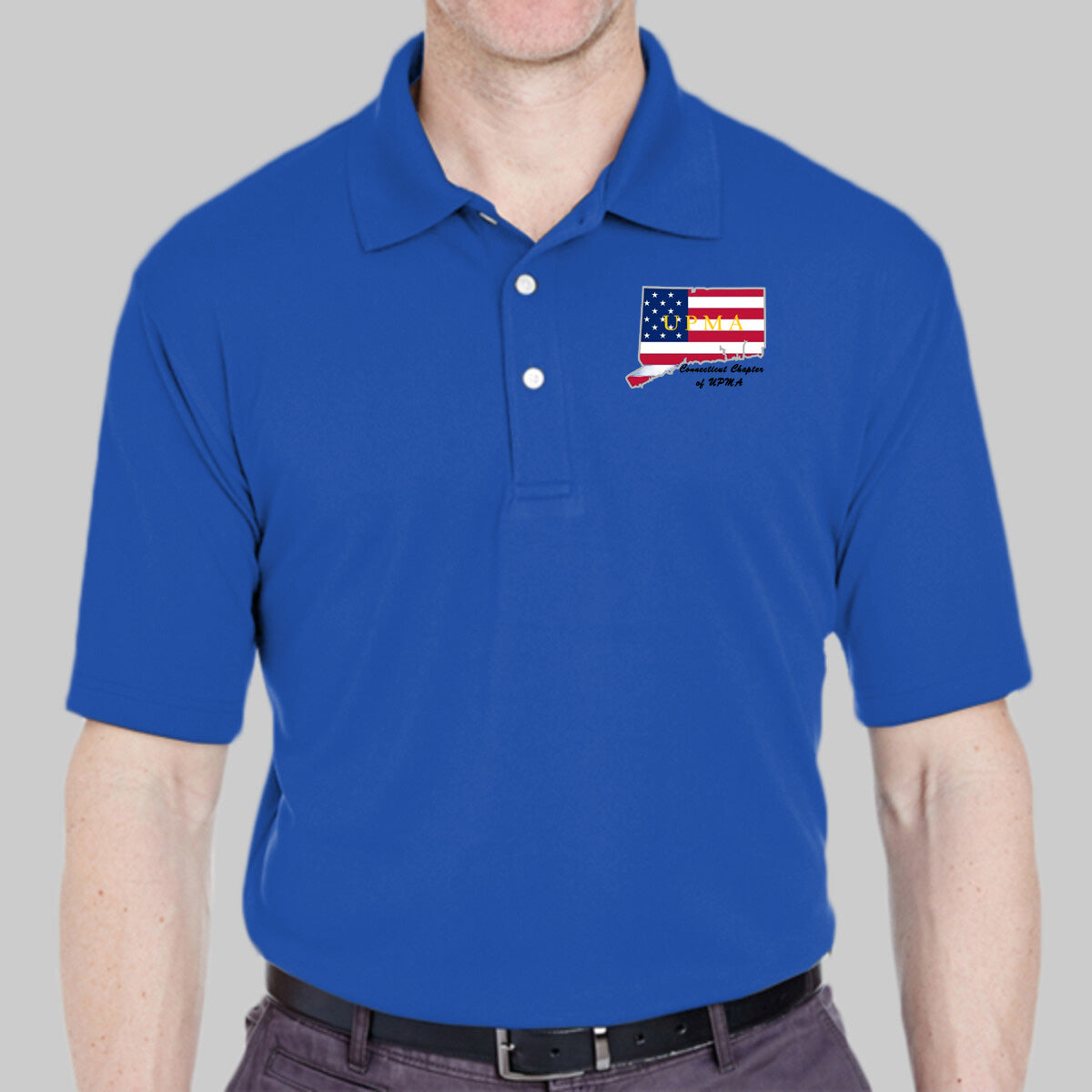 CONNECTICUT State Logo unisex Performance Polo Shirt Embroidered