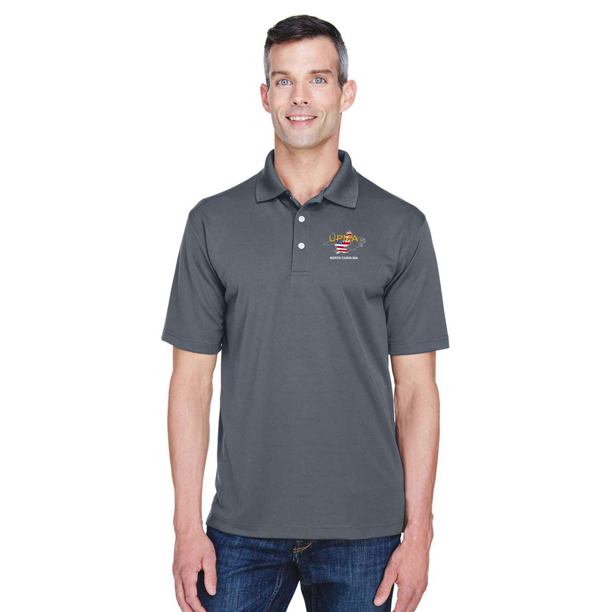 NORTH CAROLINA State Logo unisex Performance Polo Shirt Embroidered
