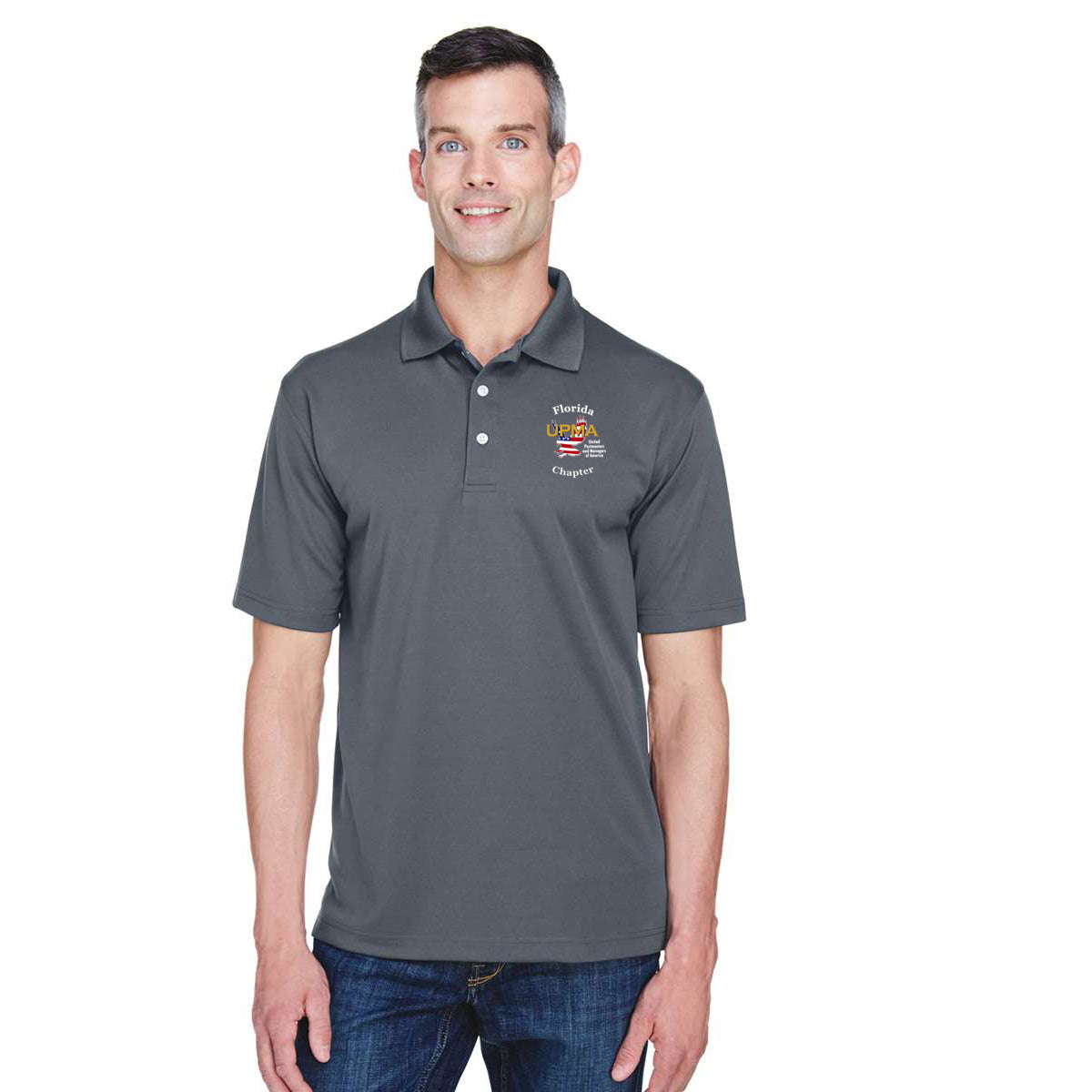FLORIDA Logo Unisex Performance Polo Shirt Embroidered