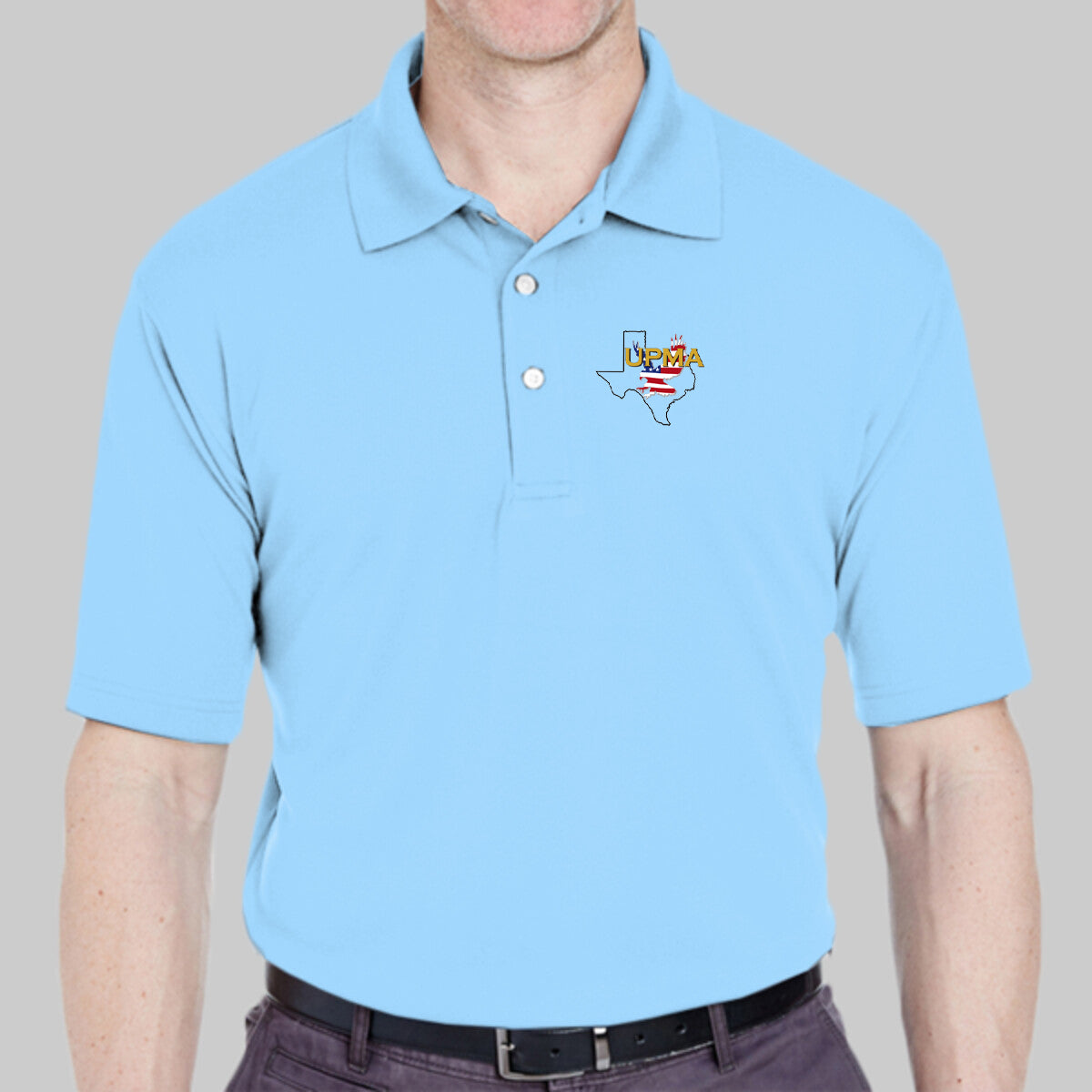 TEXAS Logo Unisex Performance Polo Shirt Embroidered
