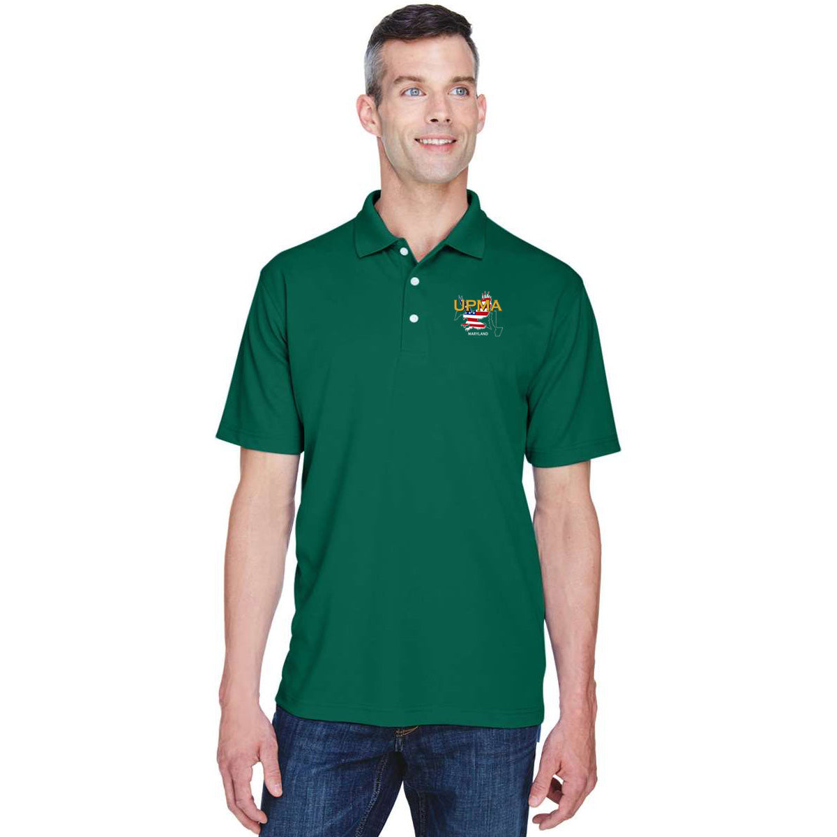 MARYLAND State Logo unisex Performance Polo Shirt Embroidered