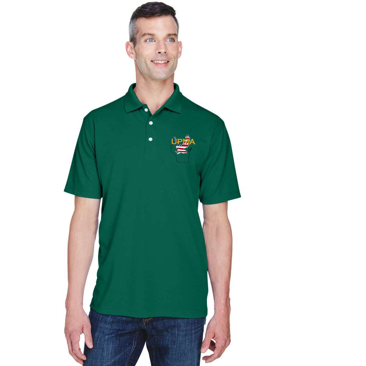 WISCONSIN Logo Womens Performance Polo Shirt Embroidered