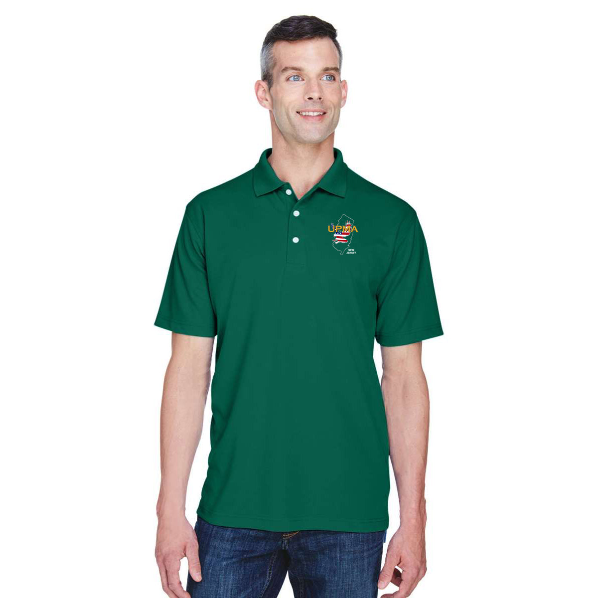 NEW JERSEY   State Logo unisex Performance Polo Shirt Embroidered