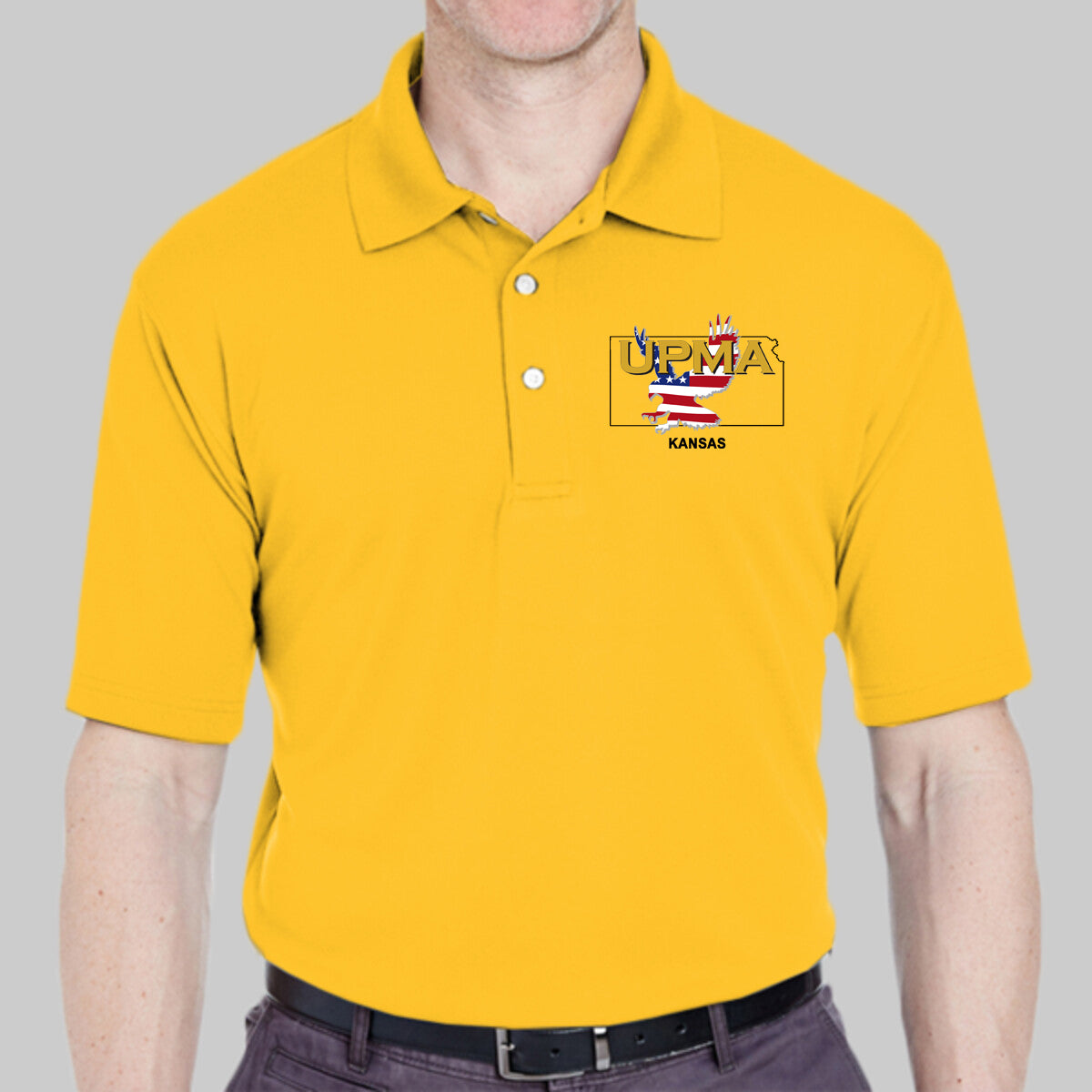 KANSAS State Logo unisex Performance Polo Shirt Embroidered