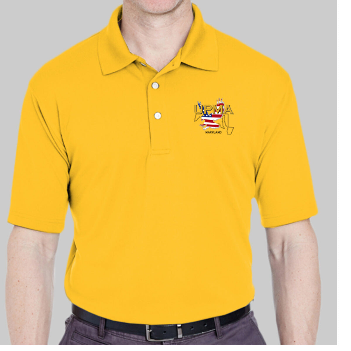MARYLAND State Logo unisex Performance Polo Shirt Embroidered