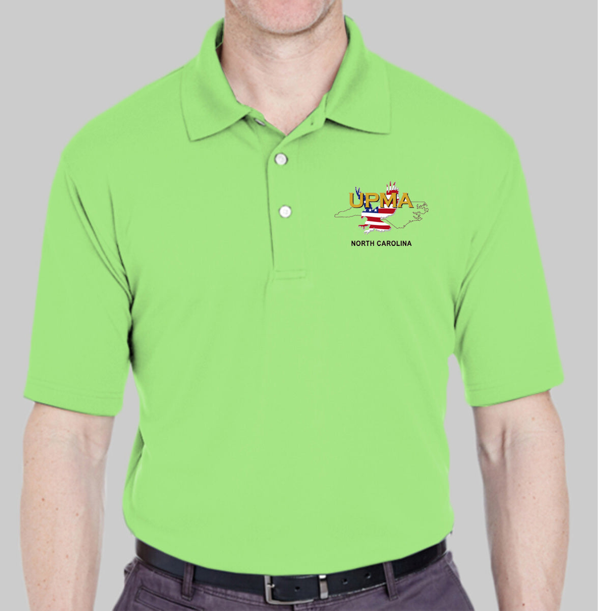 NORTH CAROLINA State Logo unisex Performance Polo Shirt Embroidered