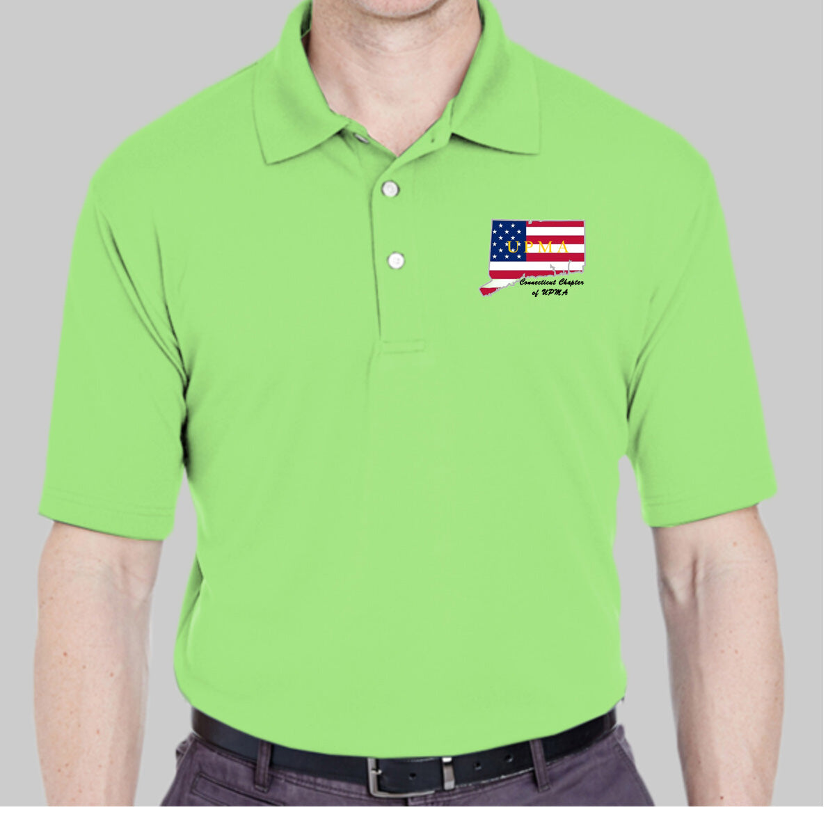 CONNECTICUT State Logo unisex Performance Polo Shirt Embroidered