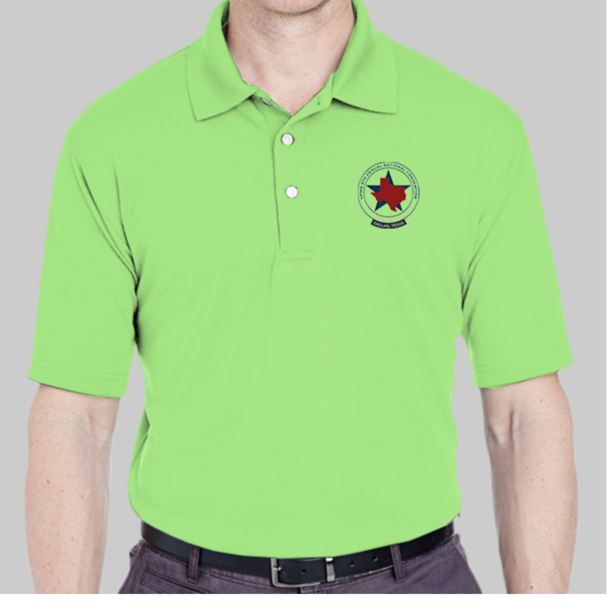 FIRST TIMERS 2025 DALLAS Logo unisex Performance Polo Shirt Embroidered