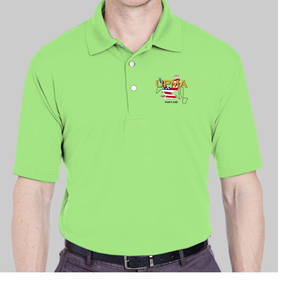 MARYLAND State Logo unisex Performance Polo Shirt Embroidered