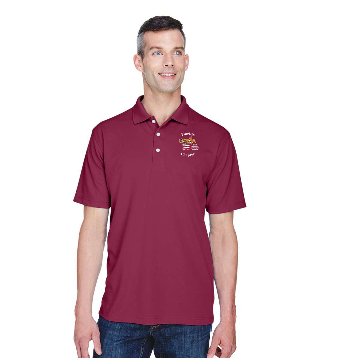 FLORIDA Logo Unisex Performance Polo Shirt Embroidered