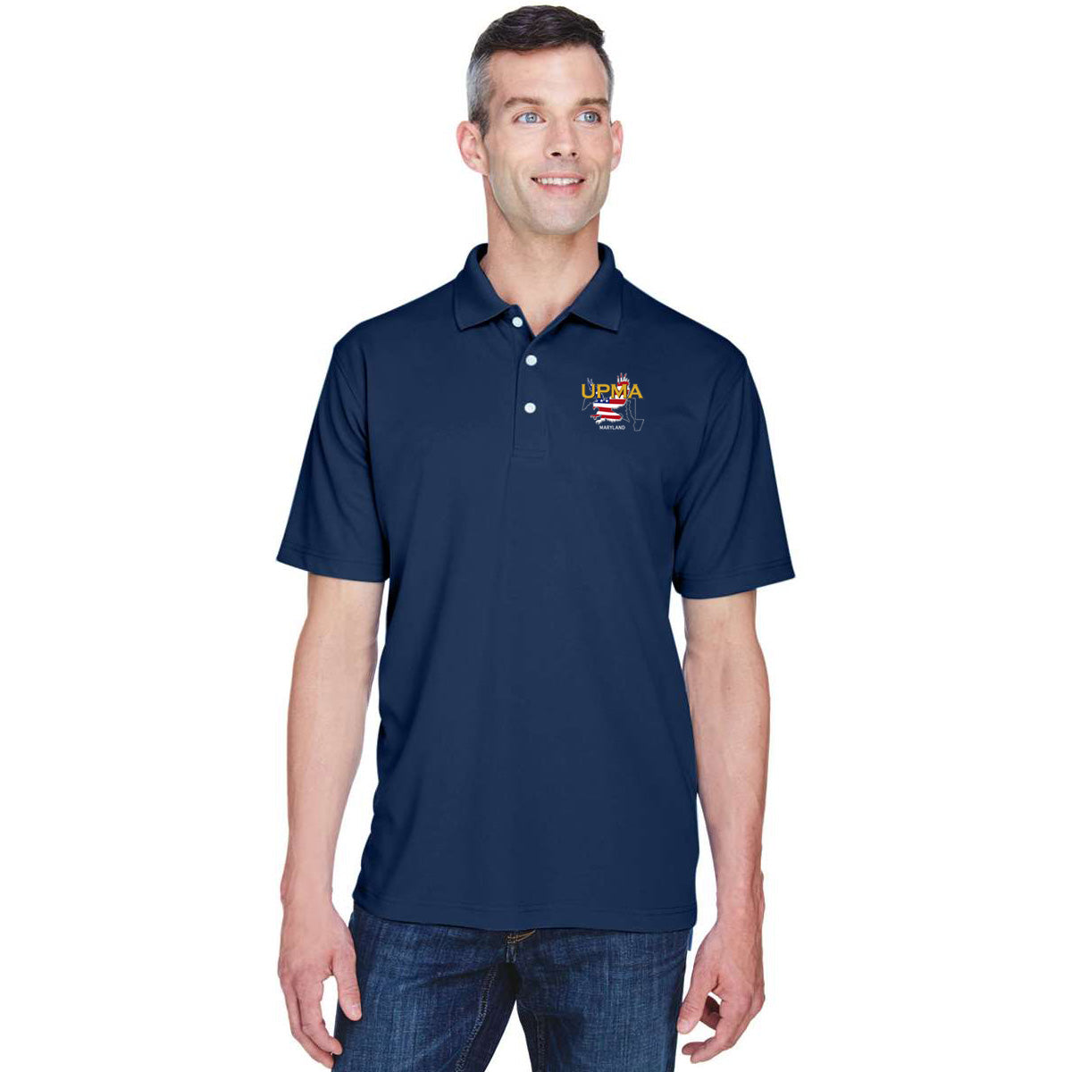 MARYLAND State Logo unisex Performance Polo Shirt Embroidered