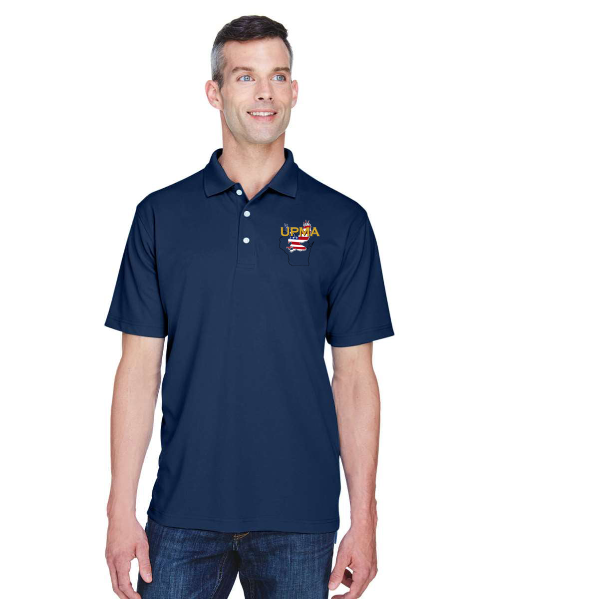 WISCONSIN Logo Womens Performance Polo Shirt Embroidered