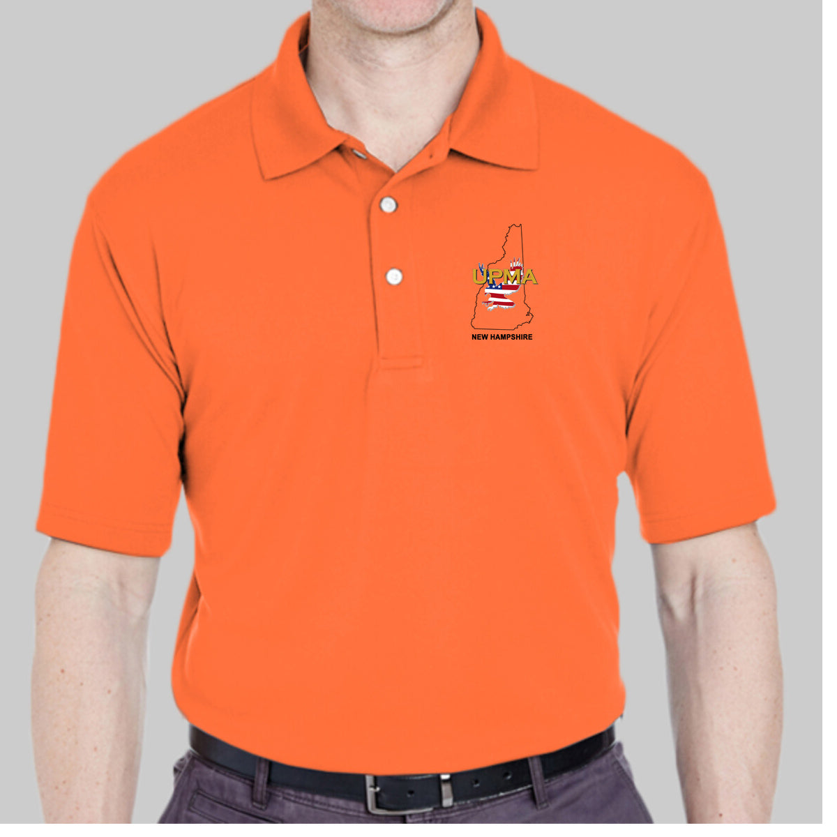 NEW HAMPSHIRE State Logo unisex Performance Polo Shirt Embroidered