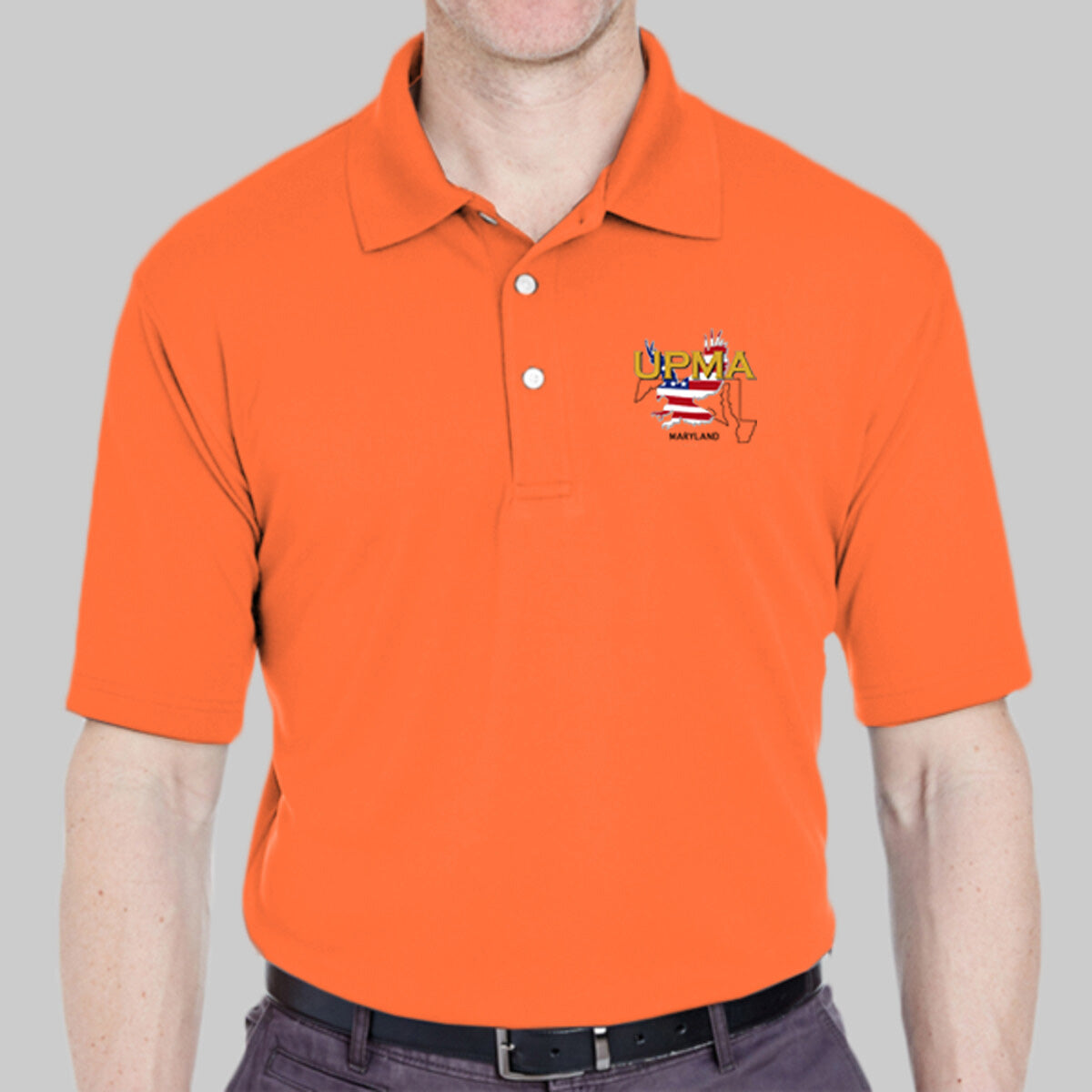 MARYLAND State Logo unisex Performance Polo Shirt Embroidered