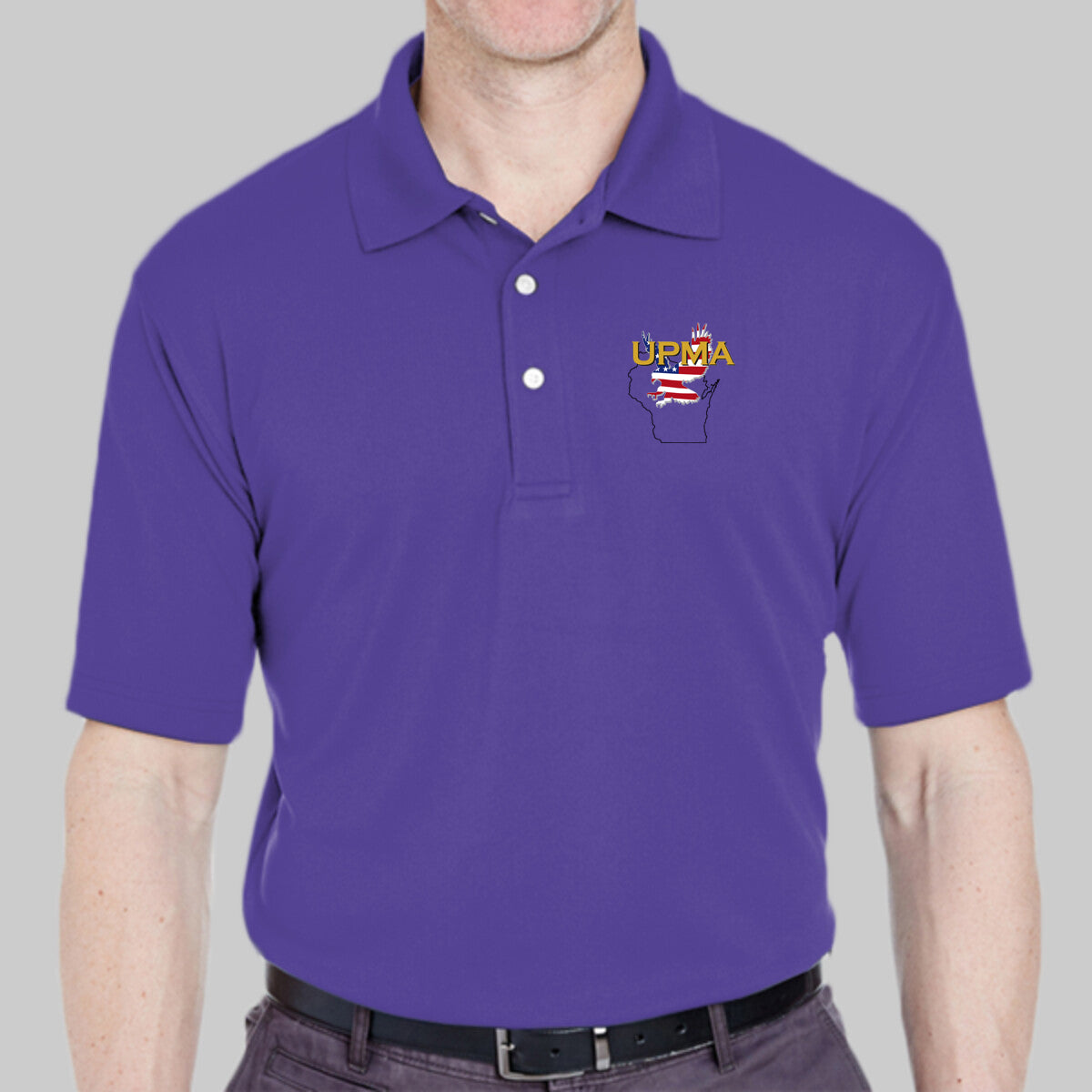 WISCONSIN Logo Womens Performance Polo Shirt Embroidered