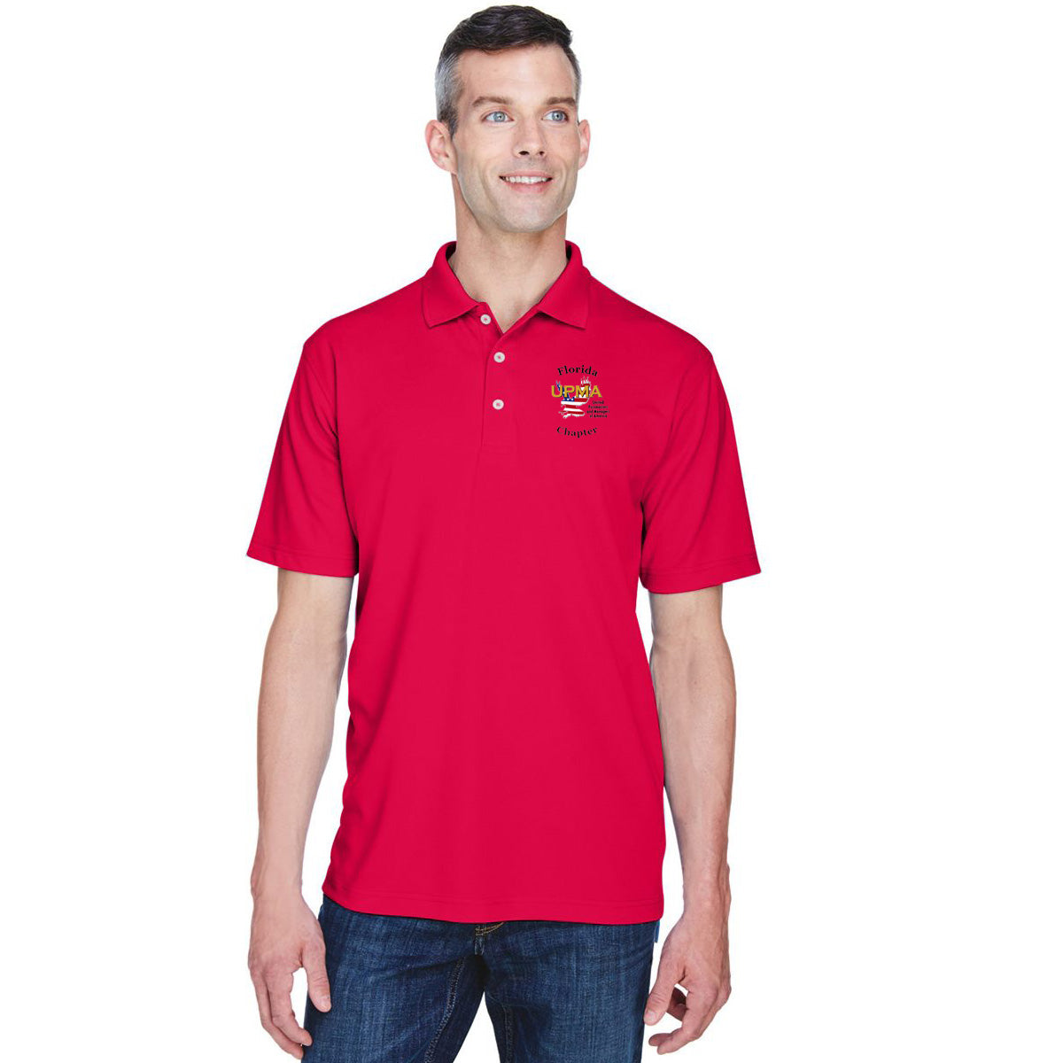 FLORIDA Logo Unisex Performance Polo Shirt Embroidered