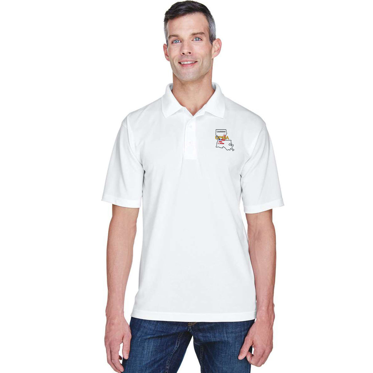 LOUISIANA State Logo unisex Performance Polo Shirt Embroidered