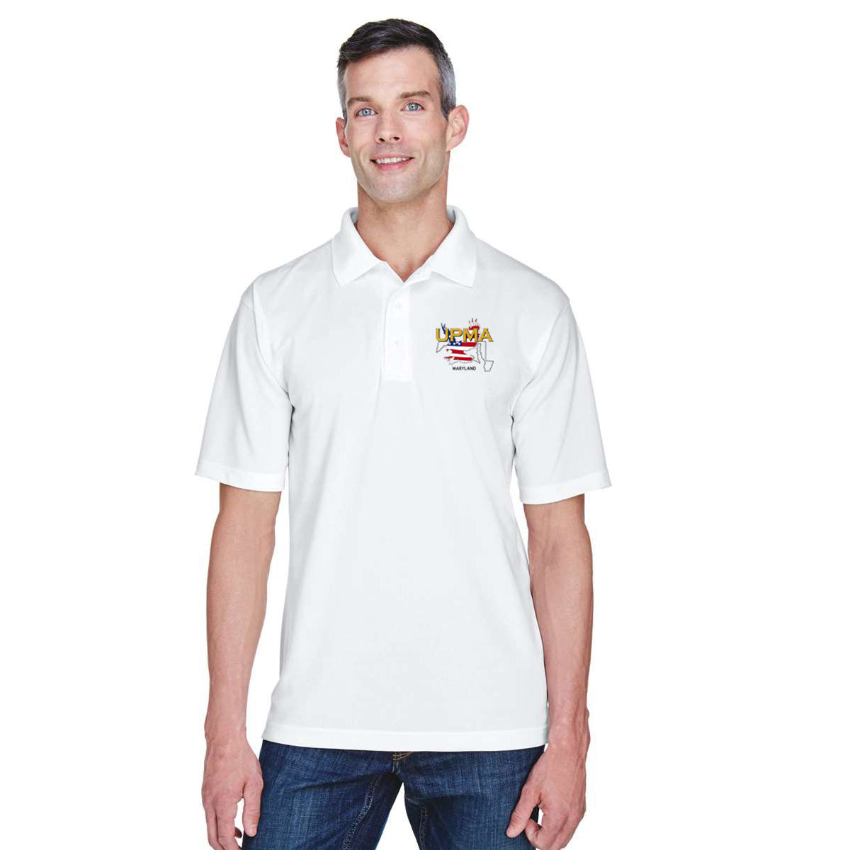 MARYLAND State Logo unisex Performance Polo Shirt Embroidered