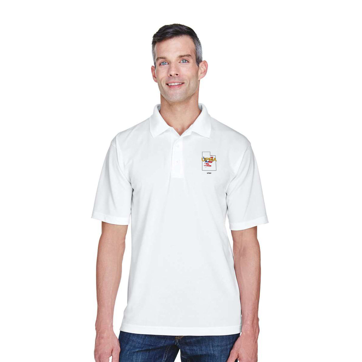 UTAH State Logo unisex Performance Polo Shirt Embroidered