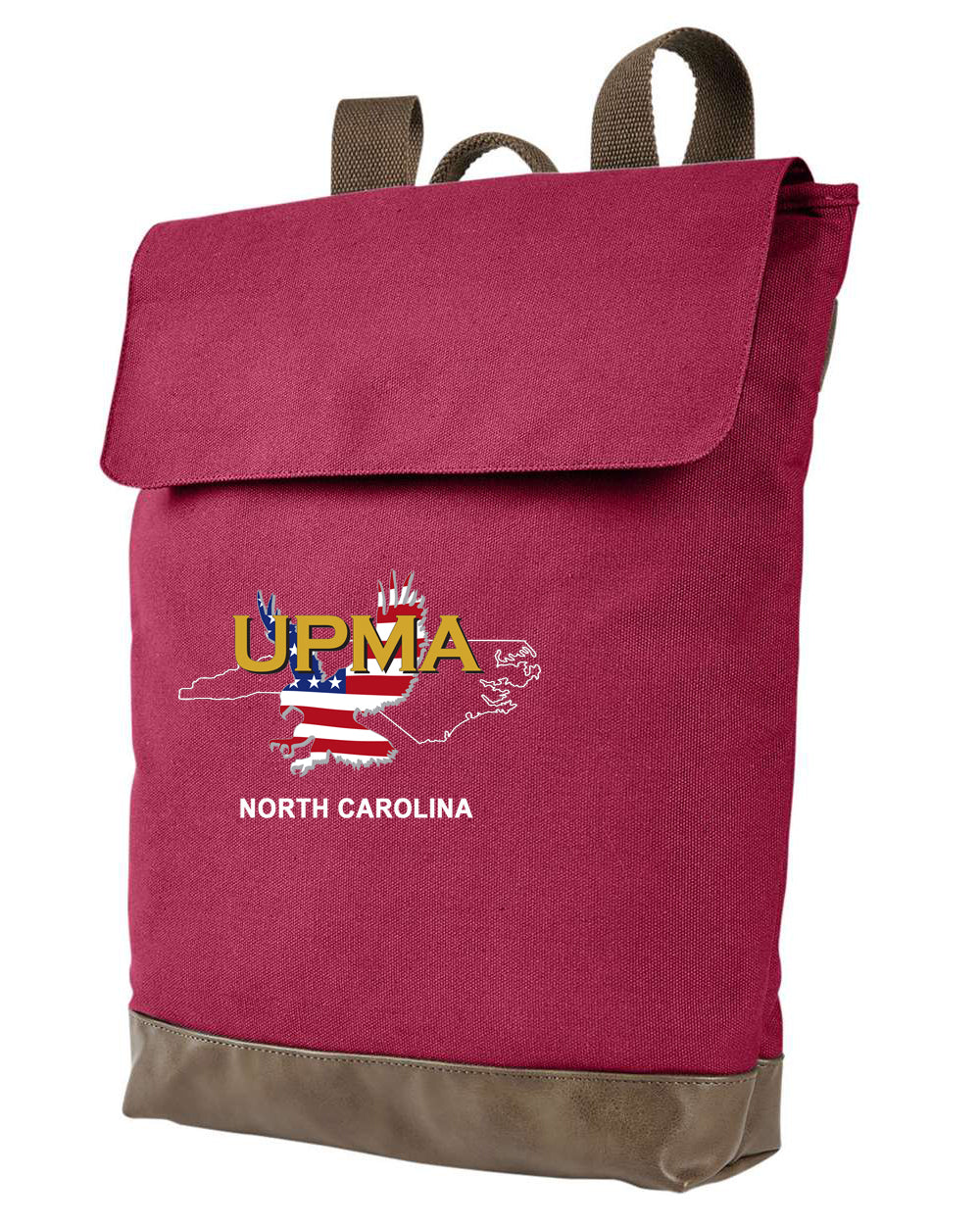 NORTH CAROLINA Embroidered Canvas Rucksack Perfect for Laptop