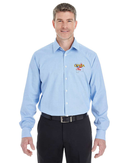 ALABAMA Logo Embroidered Men's Crown Collection® Broadcloth Woven Dress Shirt