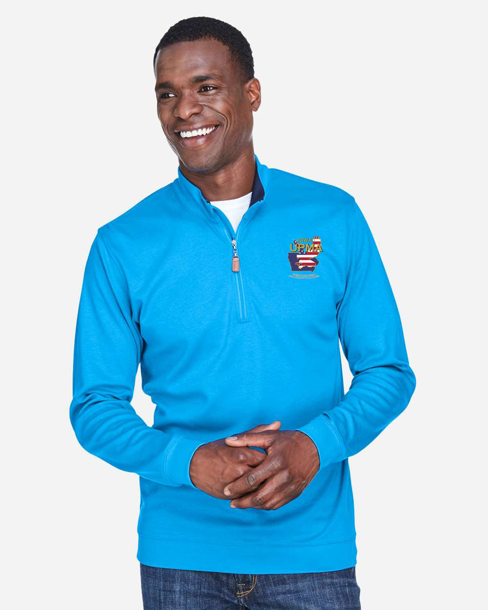 IOWA Logo Men's Embroidered Performance Quarter-Zip Pullover