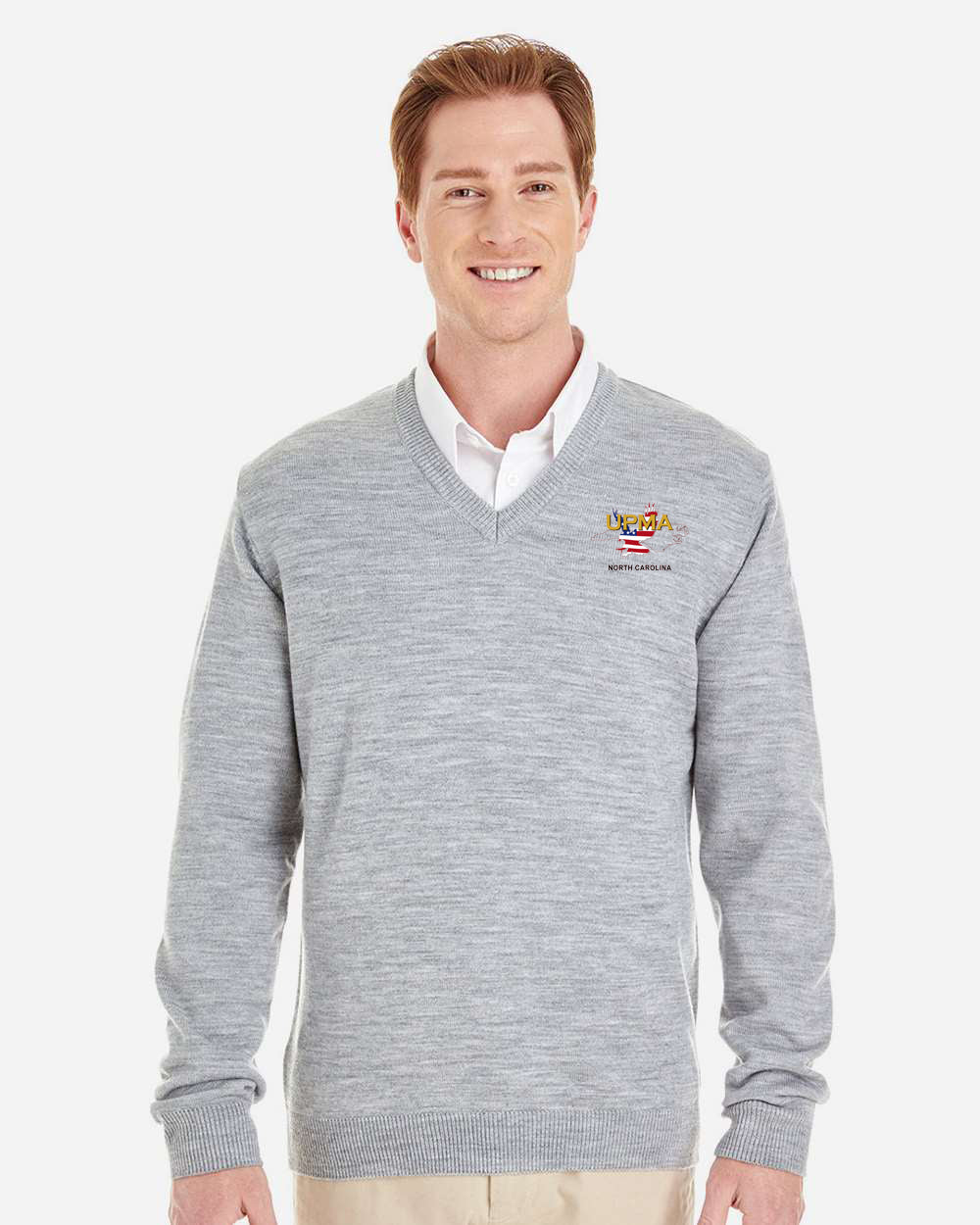 NORTH CAROLINA  Embroidered Unisex Pilbloc™ V-Neck Sweater