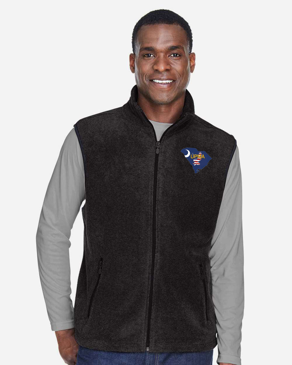SOUTH CAROLINA Embroidered Unisex Fleece Full-Zip Vest