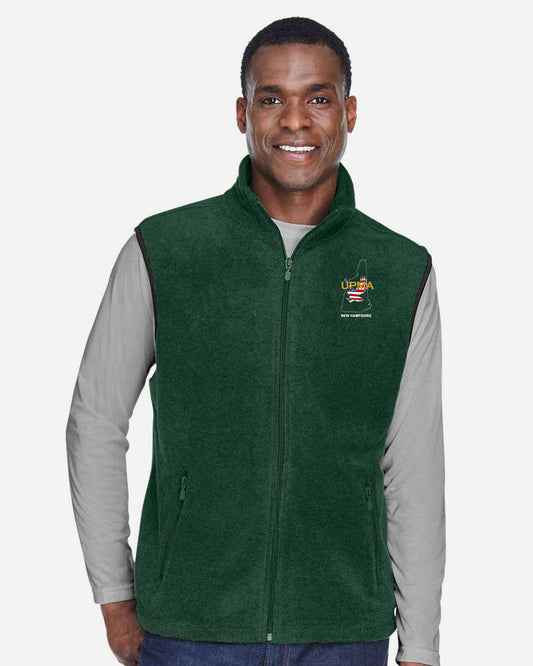 NEW HAMPSHIRE Embroidered Unisex Fleece Full-Zip Vest