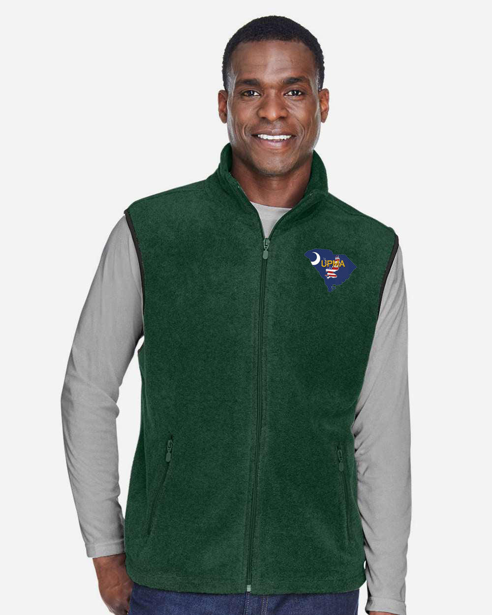 SOUTH CAROLINA Embroidered Unisex Fleece Full-Zip Vest