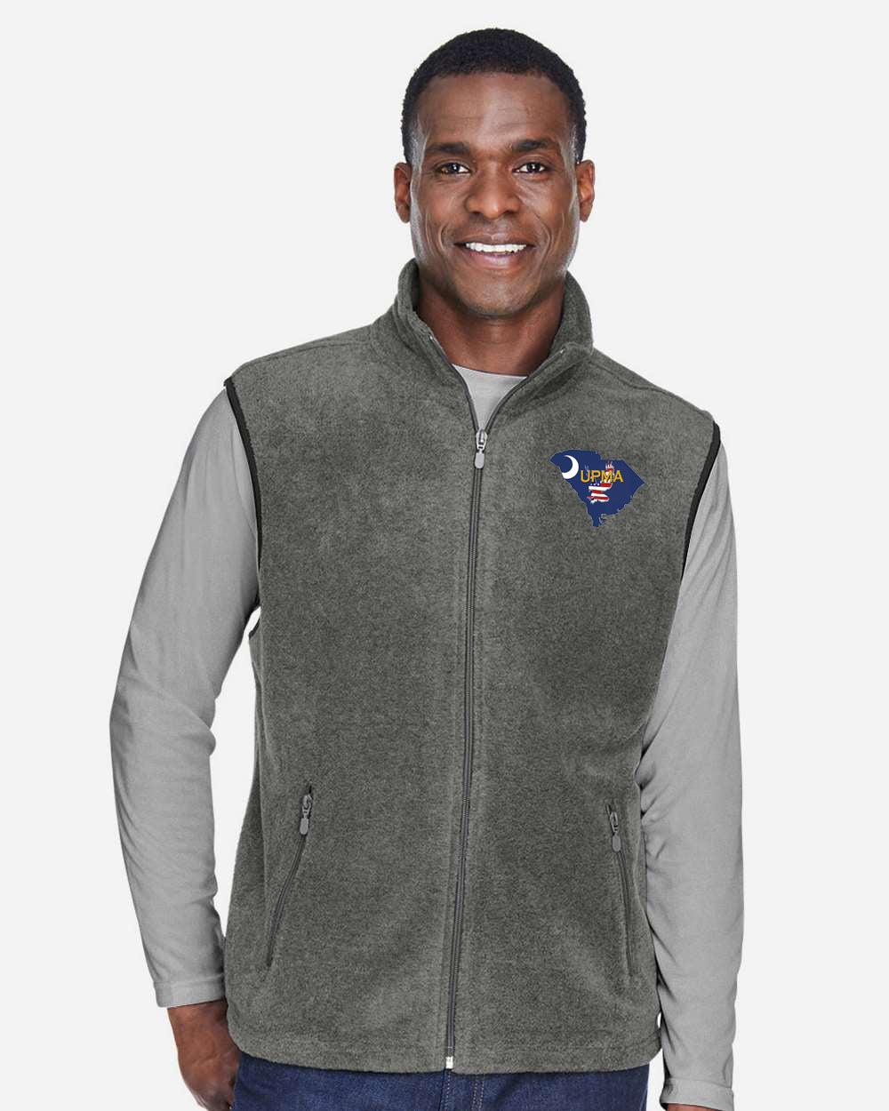 SOUTH CAROLINA Embroidered Unisex Fleece Full-Zip Vest