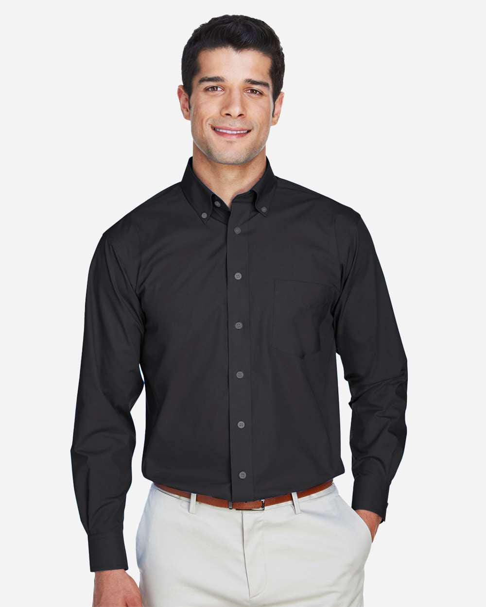 HAWAII Logo Embroidered Men's Crown Collection® Broadcloth Woven Dress Shirt