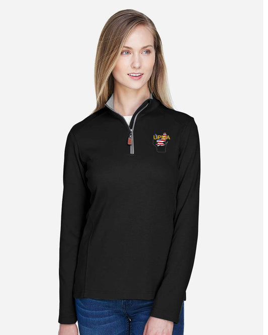 WISCONSIN Logo Ladies Embroidered Performance Quarter-Zip Pullover