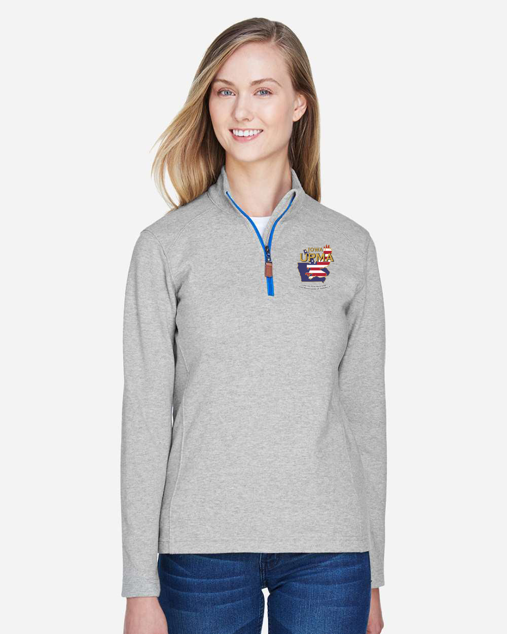 IOWA Logo Ladies Embroidered Performance Quarter-Zip Pullover