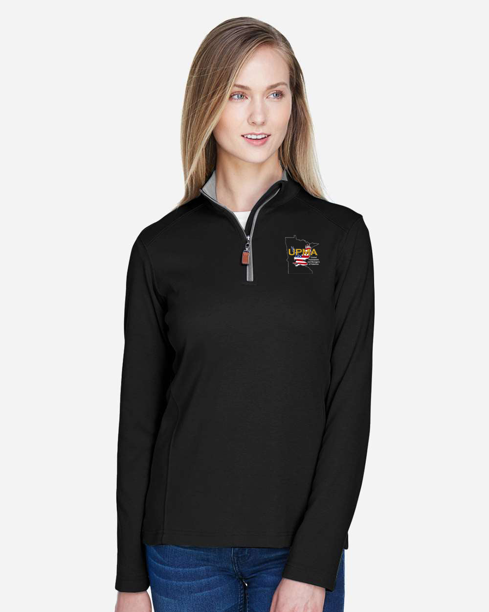 MINNESOTA State Logo Ladies Embroidered Performance Quarter-Zip Pullover