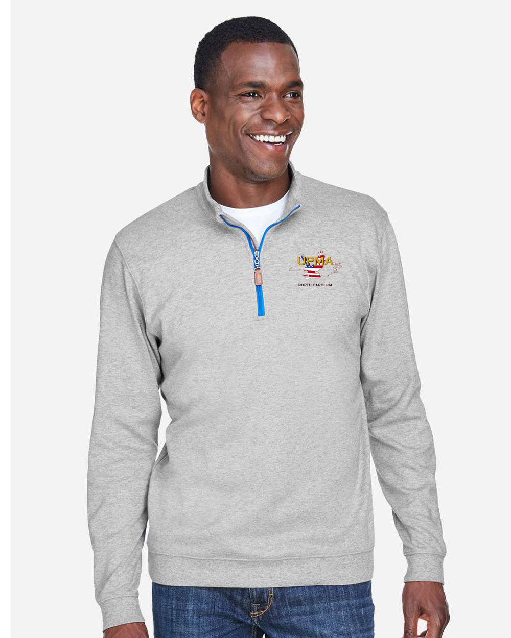 NORTH CAROLINA State Logo Men's Embroidered Performance Quarter-Zip Pullover