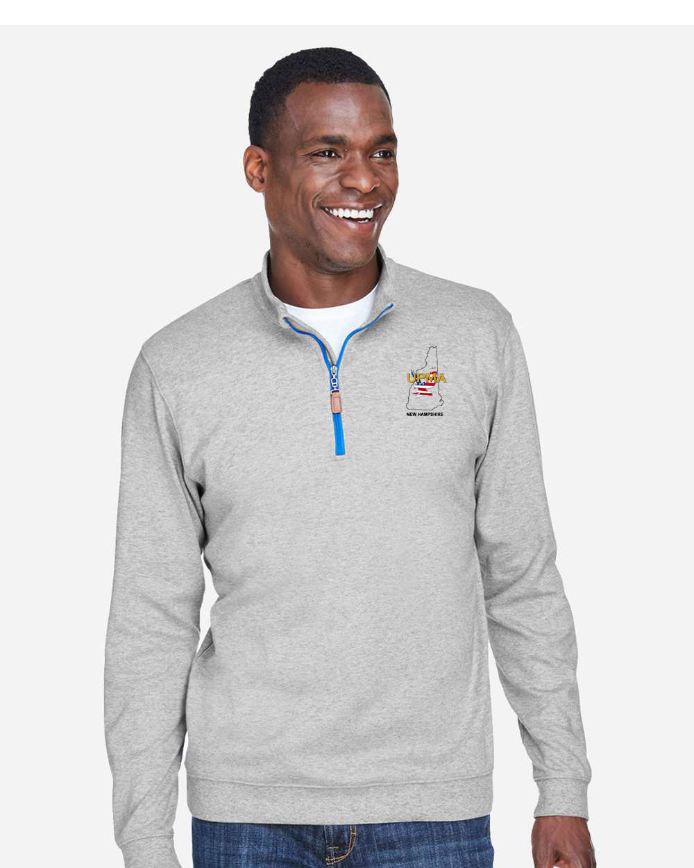 NEW HAMPSHIRE State Logo Men's Embroidered Performance Quarter-Zip Pullover