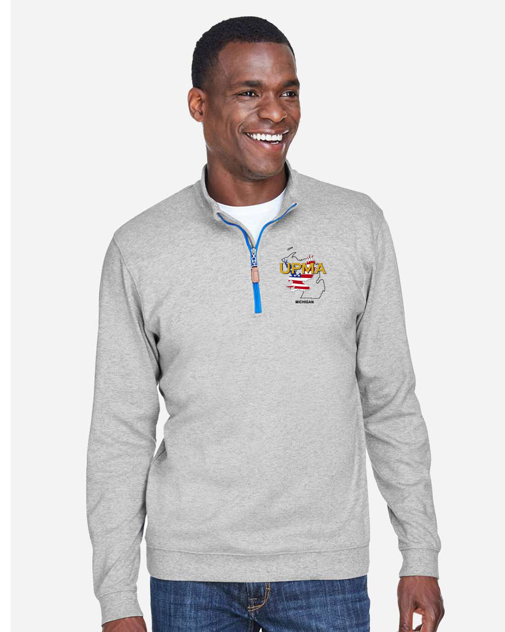 MICHIGAN State Logo Men's Embroidered Performance Quarter-Zip Pullover