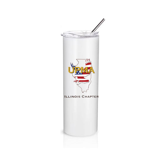 ILLINOIS State Logo Stainless Steel Tumbler with Lid 20 oz.