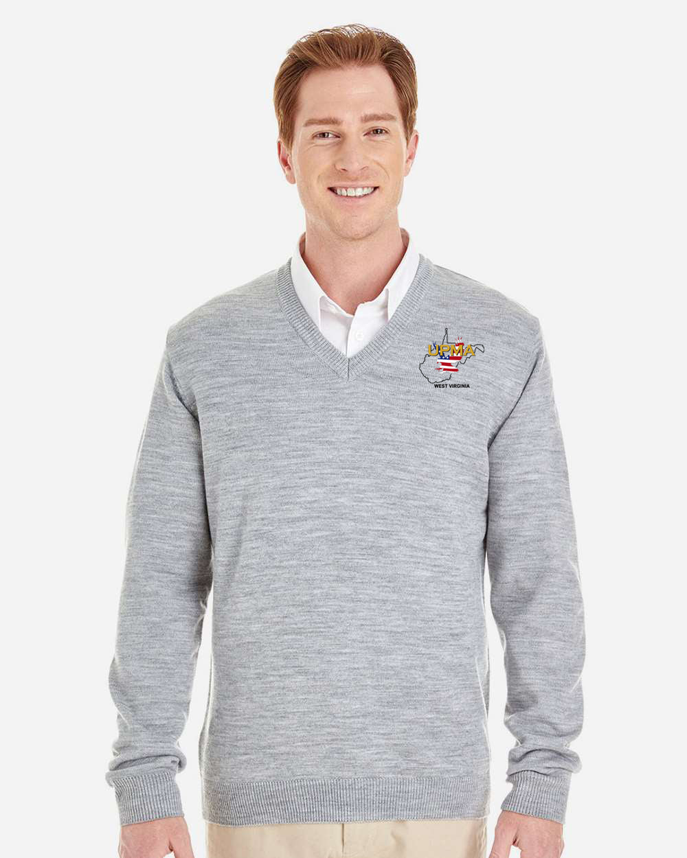 WEST VIRGINIA Embroidered Unisex Pilbloc™ V-Neck Sweater