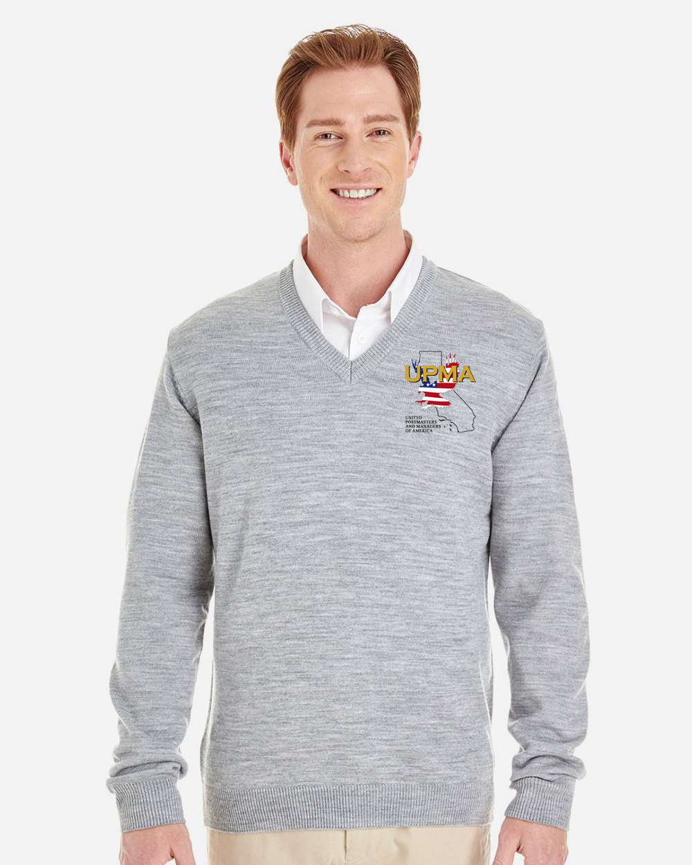 CALIFORNIA Embroidered Unisex Pilbloc™ V-Neck Sweater