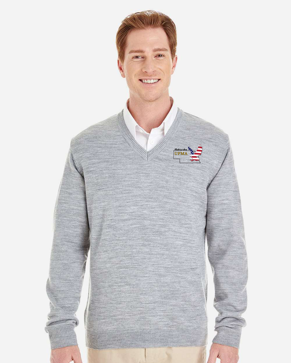 NEBRASKA Embroidered Unisex Pilbloc™ V-Neck Sweater