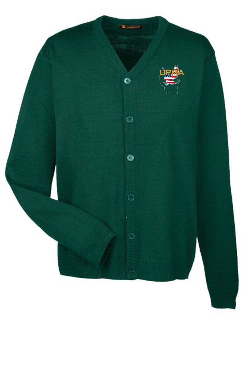 WISCONSIN Embroidered Men's  Classics  Button Cardigan Sweater